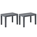 vidaXL Bănci de grădină, 2 buc., antracit, plastic vidaXL Bănci de grădină, 2 buc., antracit, plastic