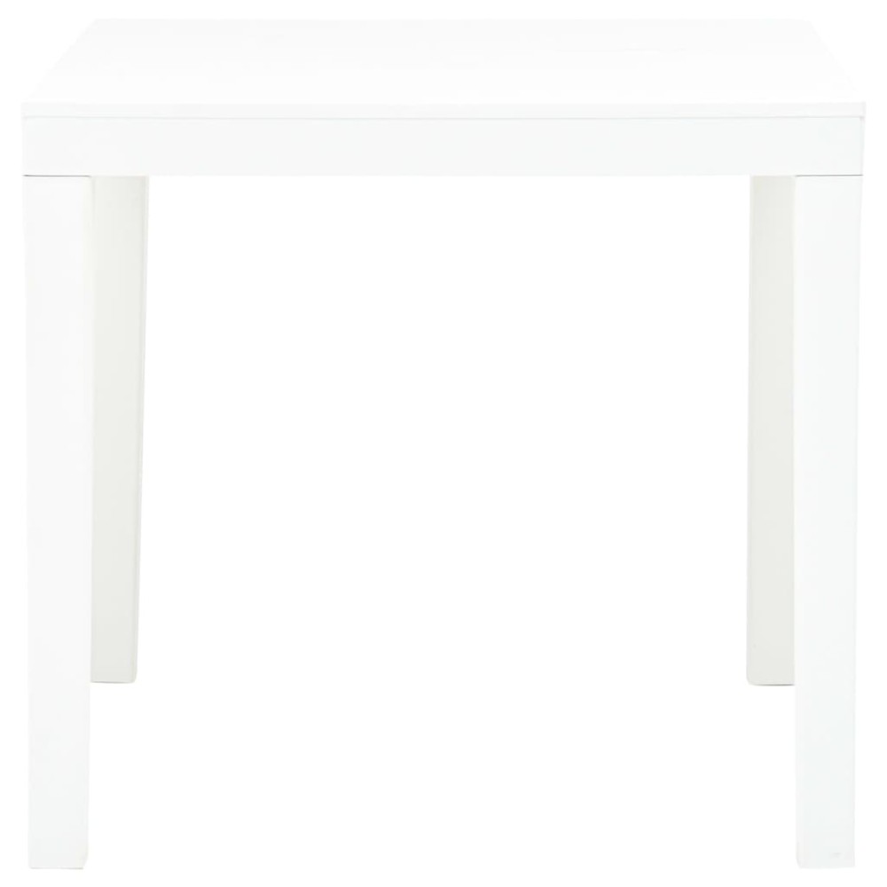 vidaXL Masă de grădină, alb, 78 x 78 x 72 cm, plastic