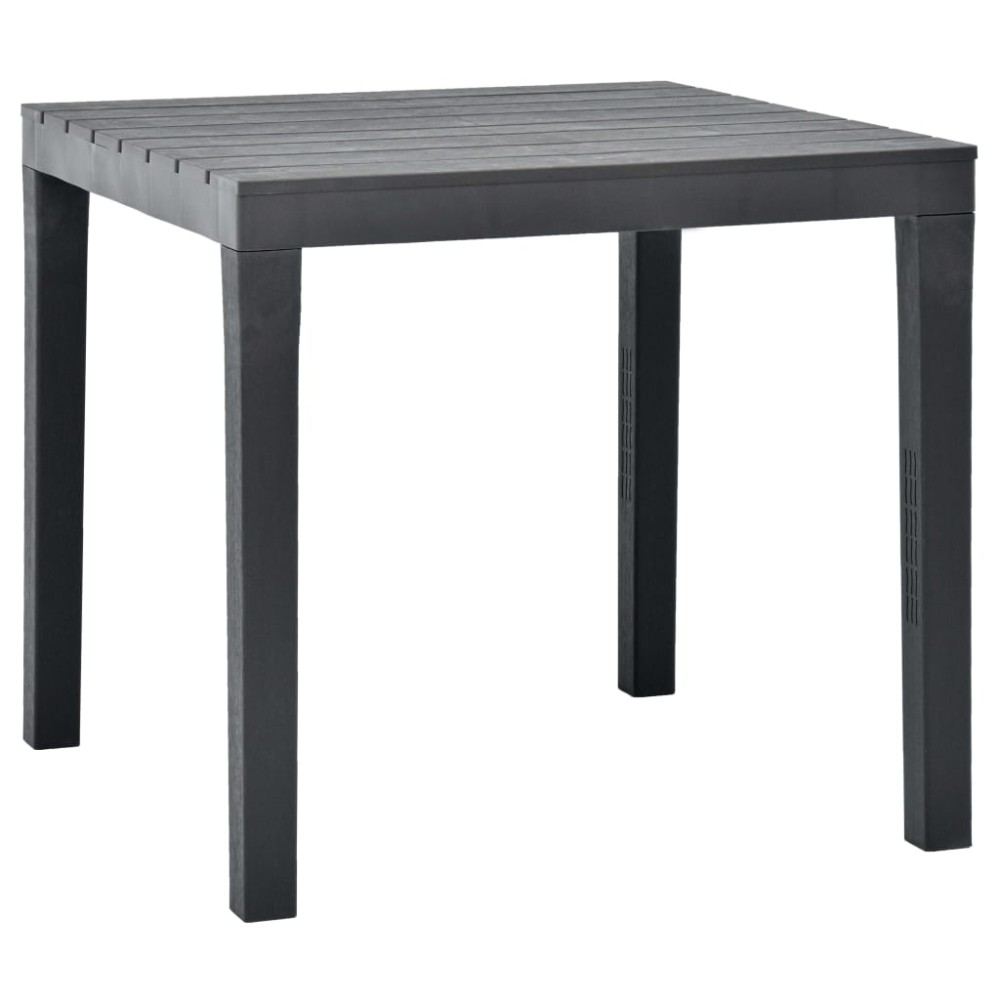 vidaXL Masă de grădină, antracit, 78 x 78 x 72 cm, plastic