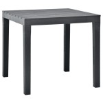 vidaXL Masă de grădină, antracit, 78 x 78 x 72 cm, plastic vidaXL Masă de grădină, antracit, 78 x 78 x 72 cm, plastic