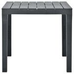 vidaXL Masă de grădină, antracit, 78 x 78 x 72 cm, plastic vidaXL Masă de grădină, antracit, 78 x 78 x 72 cm, plastic
