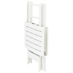 vidaXL Masă de grădină pliabilă, alb, 79 x 72 x 70 cm, plastic