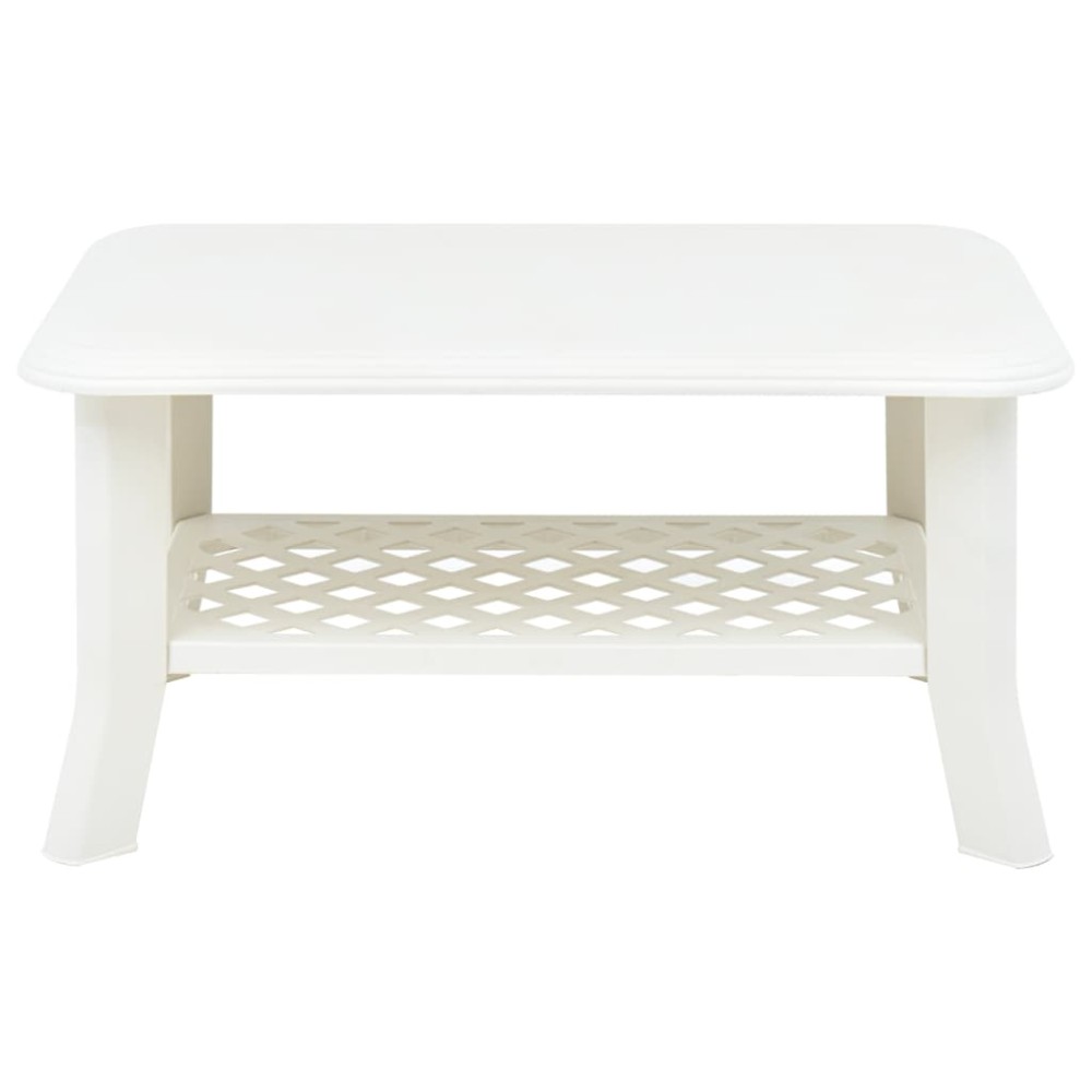 vidaXL Măsuță de cafea, alb, 90 x 60 x 46 cm, plastic