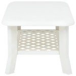 vidaXL Măsuță de cafea, alb, 90 x 60 x 46 cm, plastic