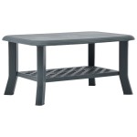 vidaXL Măsuță de cafea, verde, 90 x 60 x 46 cm, plastic