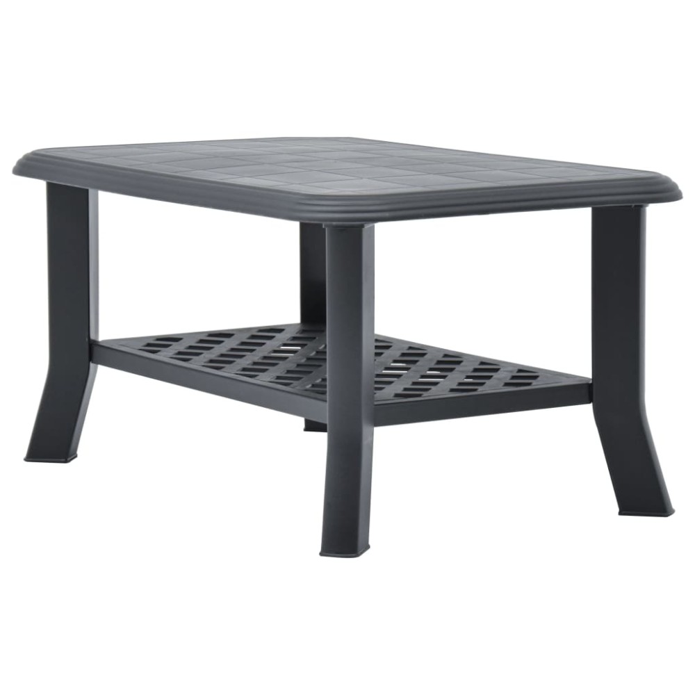 vidaXL Măsuță de cafea, antracit, 90 x 60 x 46 cm, plastic