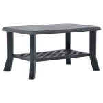 vidaXL Măsuță de cafea, antracit, 90 x 60 x 46 cm, plastic vidaXL Măsuță de cafea, antracit, 90 x 60 x 46 cm, plastic