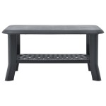 vidaXL Măsuță de cafea, antracit, 90 x 60 x 46 cm, plastic vidaXL Măsuță de cafea, antracit, 90 x 60 x 46 cm, plastic