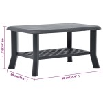 vidaXL Măsuță de cafea, antracit, 90 x 60 x 46 cm, plastic vidaXL Măsuță de cafea, antracit, 90 x 60 x 46 cm, plastic