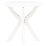 vidaXL Masă de bistro, alb, Ø70 cm, plastic vidaXL Masă de bistro, alb, Ø70 cm, plastic