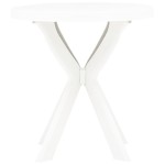 vidaXL Masă de bistro, alb, Ø70 cm, plastic vidaXL Masă de bistro, alb, Ø70 cm, plastic
