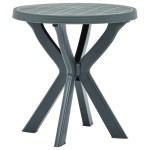 vidaXL Masă de bistro, verde, Ø70 cm, plastic vidaXL Masă de bistro, verde, Ø70 cm, plastic