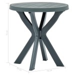vidaXL Masă de bistro, verde, Ø70 cm, plastic vidaXL Masă de bistro, verde, Ø70 cm, plastic