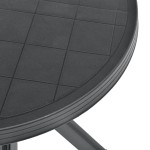 vidaXL Masă de bistro, antracit, Ø70 cm, plastic
