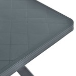 vidaXL Masă de bistro, antracit, 70 x 70 x 72 cm, plastic