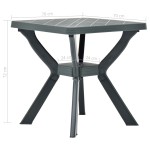 vidaXL Masă de bistro, antracit, 70 x 70 x 72 cm, plastic