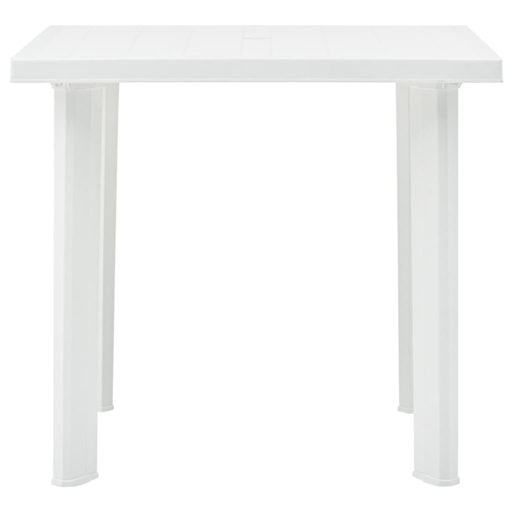vidaXL Masă de grădină, alb, 80 x 75 x 72 cm, plastic
