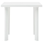 vidaXL Masă de grădină, alb, 80 x 75 x 72 cm, plastic vidaXL Masă de grădină, alb, 80 x 75 x 72 cm, plastic