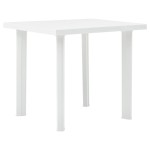vidaXL Masă de grădină, alb, 80 x 75 x 72 cm, plastic vidaXL Masă de grădină, alb, 80 x 75 x 72 cm, plastic