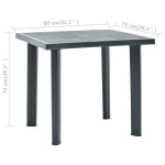 vidaXL Masă de grădină, verde, 80 x 75 x 72 cm, plastic vidaXL Masă de grădină, verde, 80 x 75 x 72 cm, plastic
