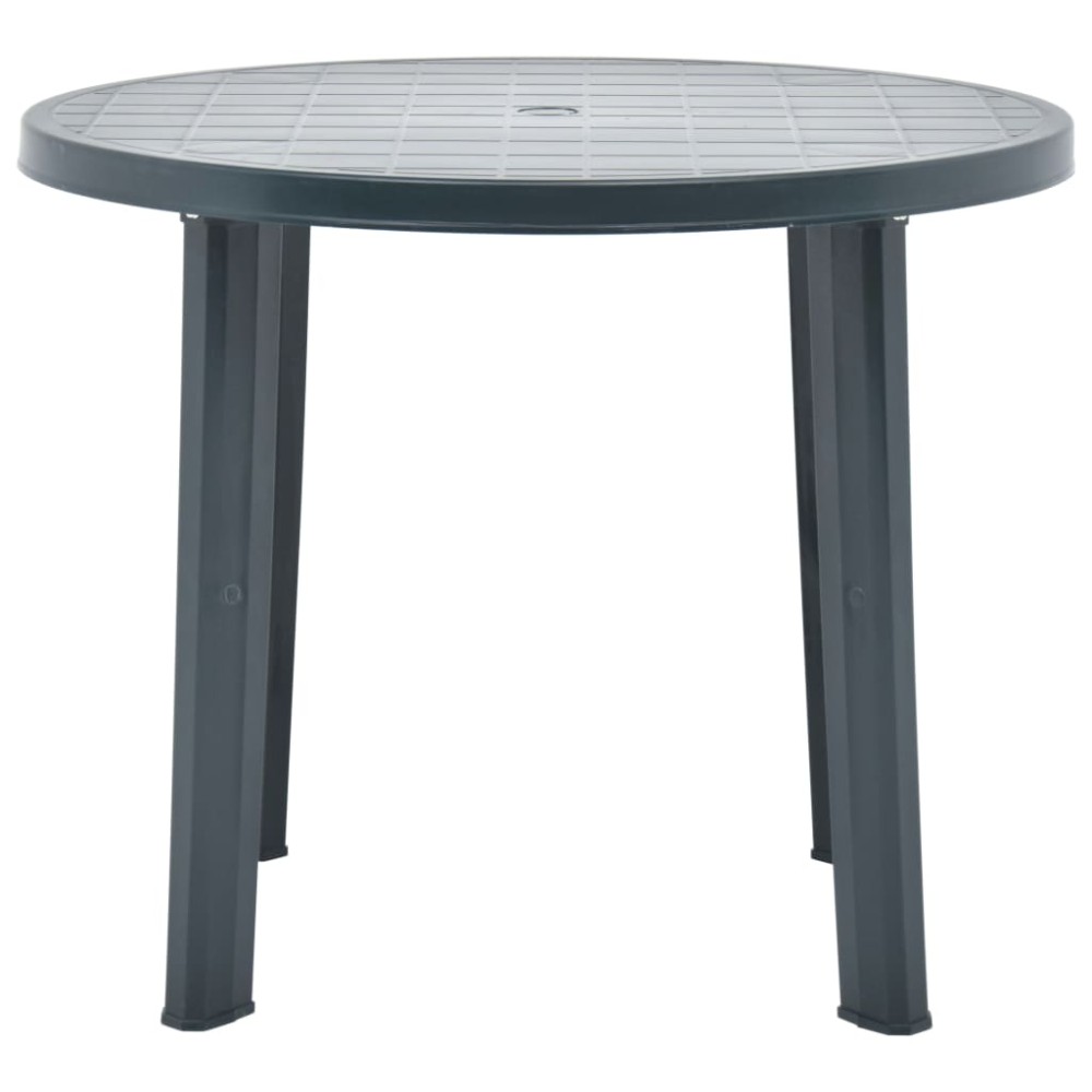 vidaXL Masă de grădină, verde, 89 cm, plastic