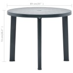 vidaXL Masă de grădină, verde, 89 cm, plastic vidaXL Masă de grădină, verde, 89 cm, plastic