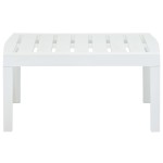 vidaXL Masă de grădină, alb, 78 x 55 x 38 cm, plastic vidaXL Masă de grădină, alb, 78 x 55 x 38 cm, plastic