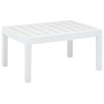 vidaXL Masă de grădină, alb, 78 x 55 x 38 cm, plastic vidaXL Masă de grădină, alb, 78 x 55 x 38 cm, plastic