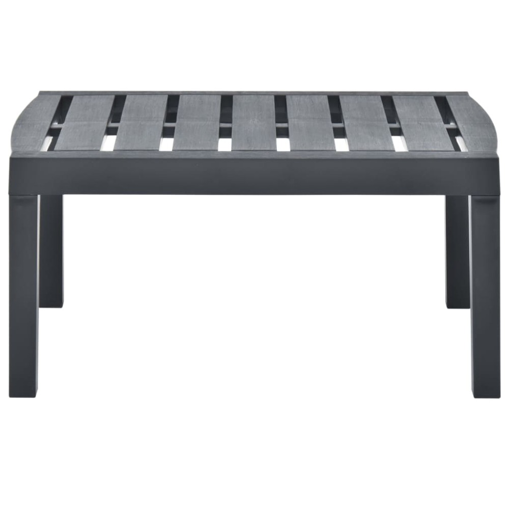 vidaXL Masă de grădină, antracit, 78 x 55 x 38 cm, plastic