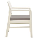 vidaXL Set mobilier de grădină, 3 piese, alb, plastic vidaXL Set mobilier de grădină, 3 piese, alb, plastic