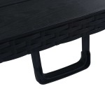 vidaXL Masă grădină pliabilă, negru, 180x75x72 cm, HDPE imitație ratan