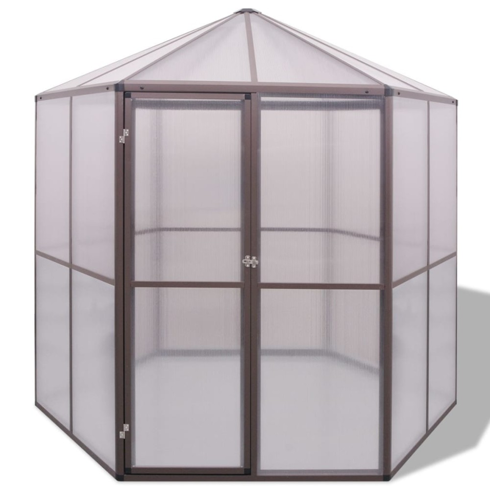 vidaXL Seră, 240x211x232 cm, aluminiu