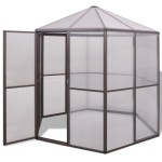 vidaXL Seră, 240x211x232 cm, aluminiu vidaXL Seră, 240x211x232 cm, aluminiu