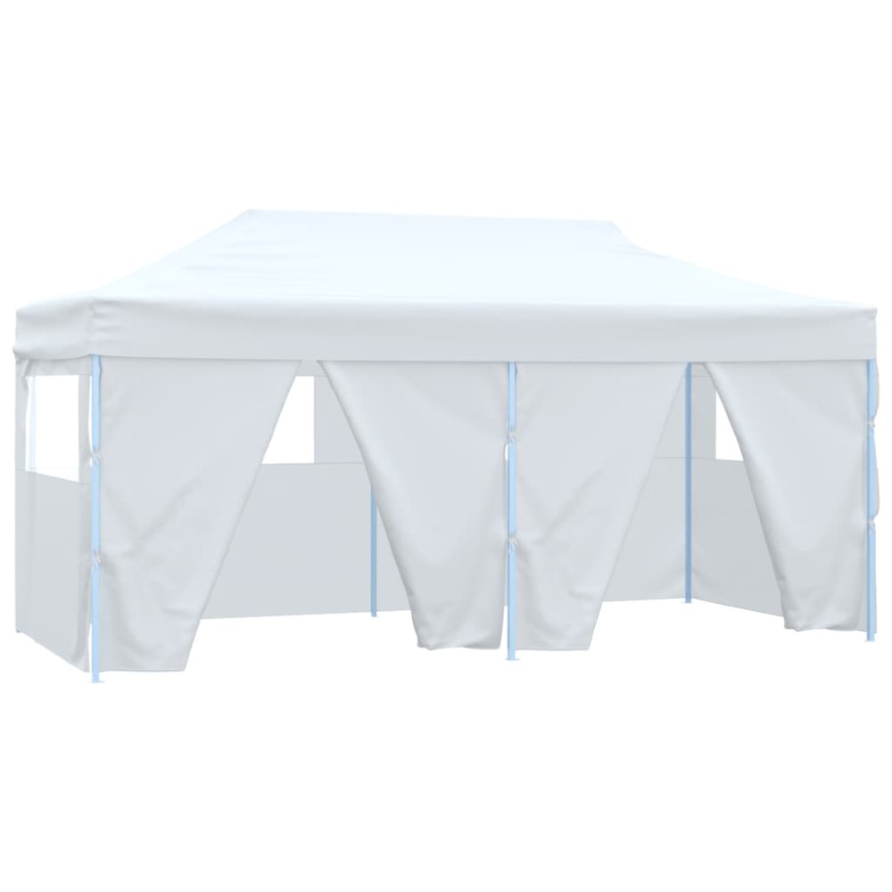vidaXL Cort de petrecere pliabil cu 4 pereți, alb, 3 x 6 m, oțel