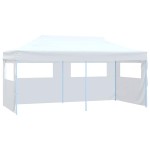 vidaXL Cort de petrecere pliabil cu 4 pereți, alb, 3 x 6 m, oțel vidaXL Cort de petrecere pliabil cu 4 pereți, alb, 3 x 6 m, oțel