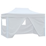 vidaXL Cort de petrecere pliabil cu 4 pereți, alb, 3 x 4,5 m vidaXL Cort de petrecere pliabil cu 4 pereți, alb, 3 x 4,5 m