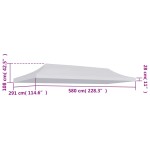 vidaXL Acoperiș cort de petrecere, alb, 3 x 6 m vidaXL Acoperiș cort de petrecere, alb, 3 x 6 m