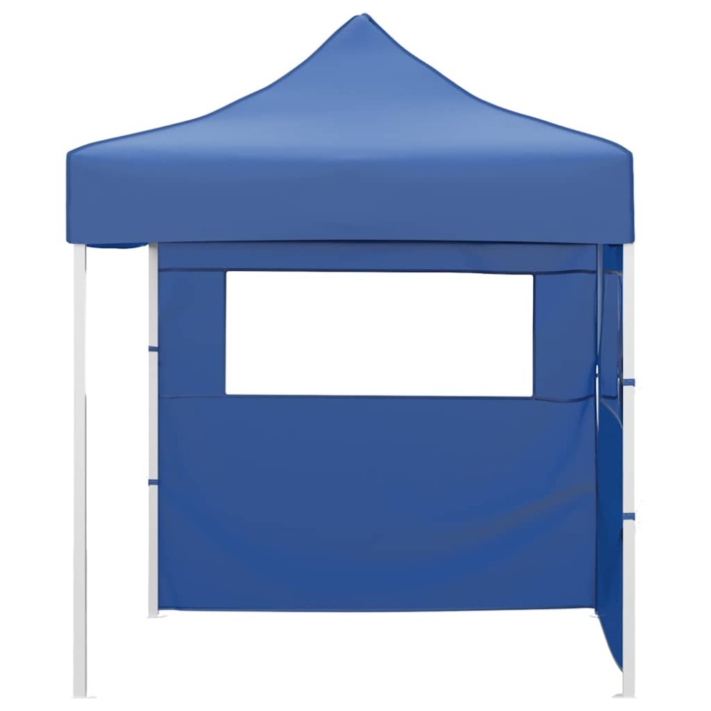 vidaXL Cort de petrecere pliabil cu 2 pereți, albastru, 2 x 2 m, oțel