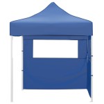 vidaXL Cort de petrecere pliabil cu 2 pereți, albastru, 2 x 2 m, oțel