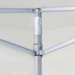 vidaXL Cort de petrecere pliabil cu 2 pereți laterali, alb, 2x2m, oțel vidaXL Cort de petrecere pliabil cu 2 pereți laterali, alb, 2x2m, oțel