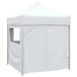 vidaXL Cort de petrecere pliabil cu 4 pereți, alb, 2 x 2 m, oțel vidaXL Cort de petrecere pliabil cu 4 pereți, alb, 2 x 2 m, oțel
