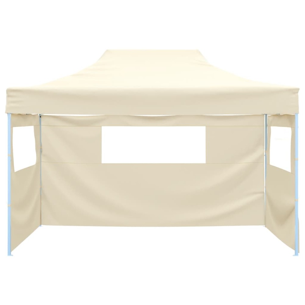 vidaXL Cort de petrecere pliabil cu 3 pereți, crem, 3 x 4 m, oțel