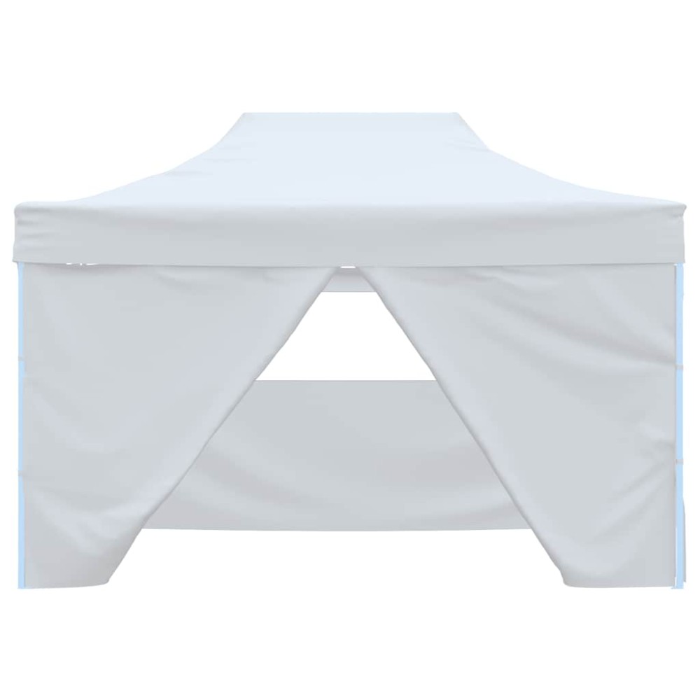 vidaXL Cort de petrecere pliabil cu 4 pereți, alb, 280x410x315 cm, oțel