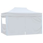 vidaXL Cort de petrecere pliabil cu 4 pereți, alb, 280x410x315 cm, oțel vidaXL Cort de petrecere pliabil cu 4 pereți, alb, 280x410x315 cm, oțel