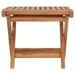 vidaXL Taburet pliabil, 46,5 x 49 x 41,5 cm, lemn masiv de tec vidaXL Taburet pliabil, 46,5 x 49 x 41,5 cm, lemn masiv de tec