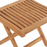 vidaXL Taburet pliabil, 46,5 x 49 x 41,5 cm, lemn masiv de tec vidaXL Taburet pliabil, 46,5 x 49 x 41,5 cm, lemn masiv de tec