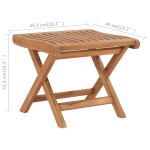 vidaXL Taburet pliabil, 46,5 x 49 x 41,5 cm, lemn masiv de tec vidaXL Taburet pliabil, 46,5 x 49 x 41,5 cm, lemn masiv de tec