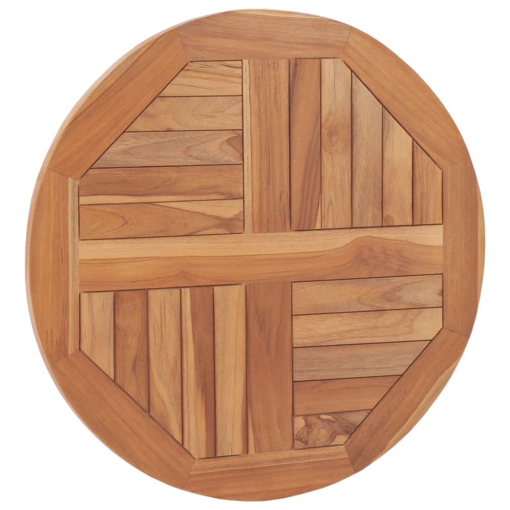 vidaXL Blat de masă, 60 cm, lemn masiv de tec, rotund, 2,5 cm