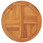 vidaXL Blat de masă, 60 cm, lemn masiv de tec, rotund, 2,5 cm