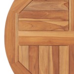 vidaXL Blat de masă, 60 cm, lemn masiv de tec, rotund, 2,5 cm
